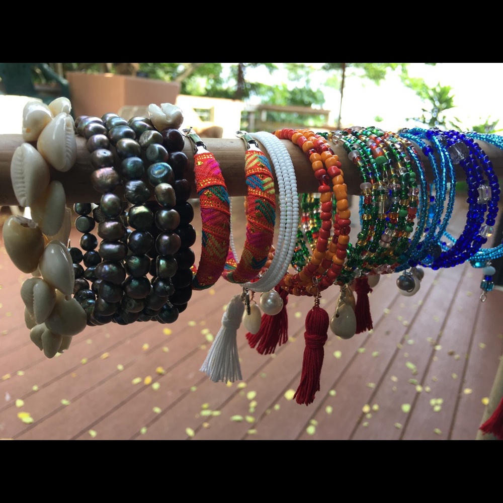 Bangles Lot for sale. Pearls/Cowrie is Sold
